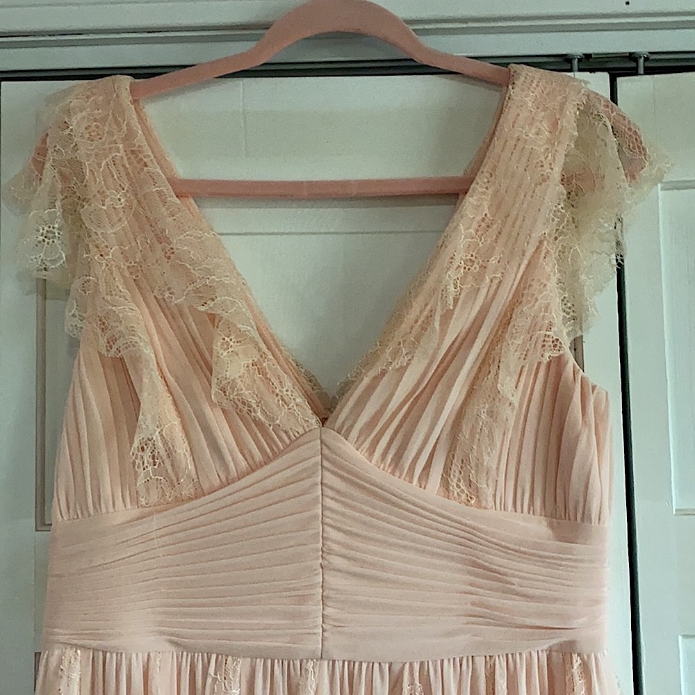 Formal Dress by Adrianna Papell Lace Tulle Ruffle Gown (Final Price) NWT - Picture 4 of 16